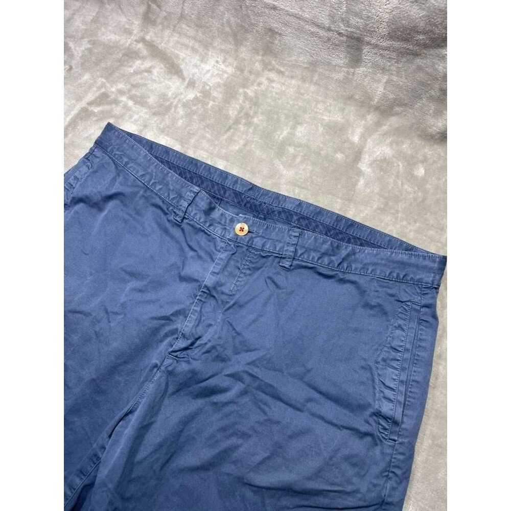 Robert Graham Mens Shorts Size 40 Blue Chino Casual Preppy Cotton